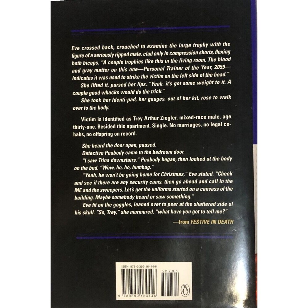 J D Robb Nora Roberts in Death Series Hardcover FESTIVE IN DEATH w/ Cover USA - Picture 2 of 2